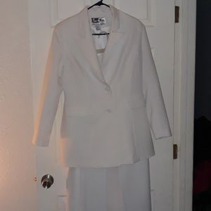 All white suit